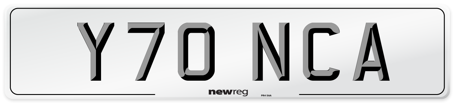 Y70 NCA Number Plate from New Reg